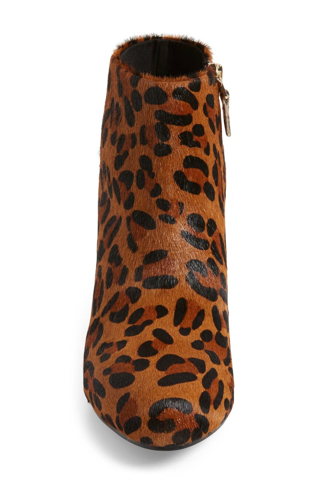 'Miles' Genuine Calf Hair Leopard Print Bootie, Alternate, color, BROWN MULTI