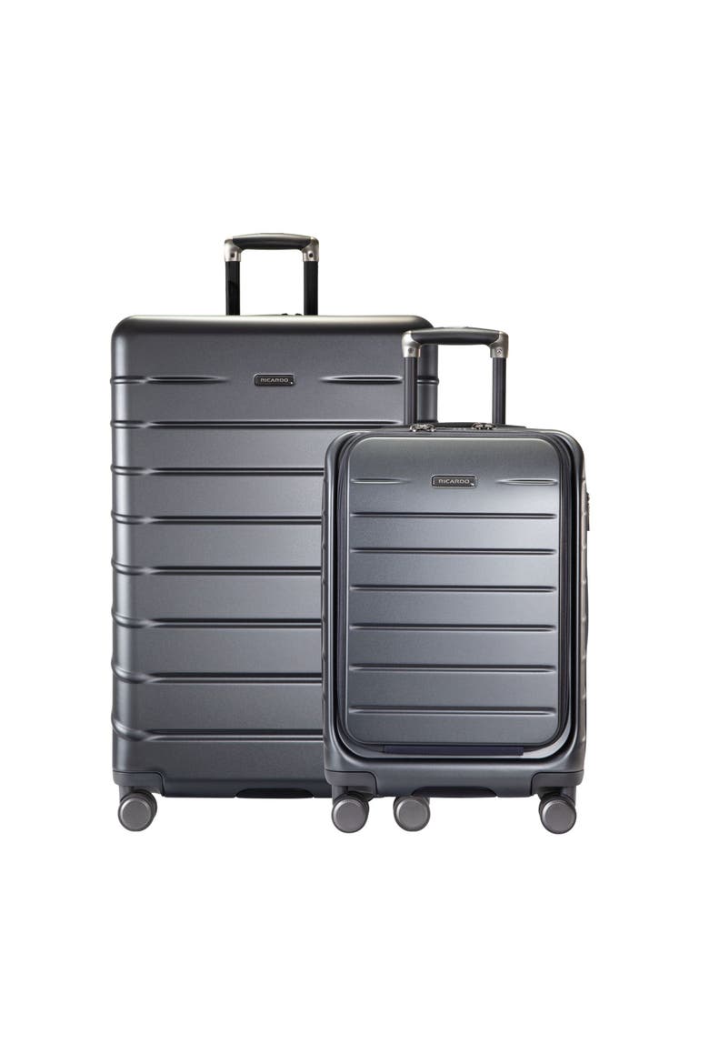 Santa Rosa Hardside Expandable 2 Piece Set 20" Front Access Carry On & 28" Checked Spinner, Main, color, Graphite