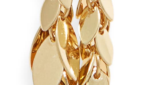 Nordstrom Rack Leaf Tassel Lariat Necklace In Gold