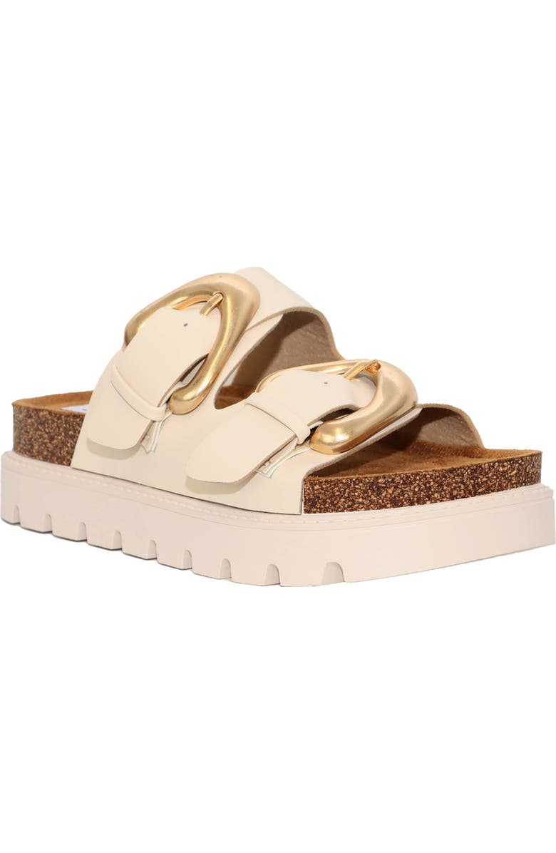 Seven7 Carissa Buckle Slide Sandal, Main, color, Cream