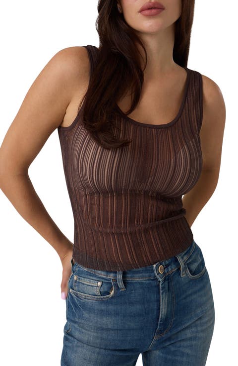 Audrey Sheer Lurex Tank Top