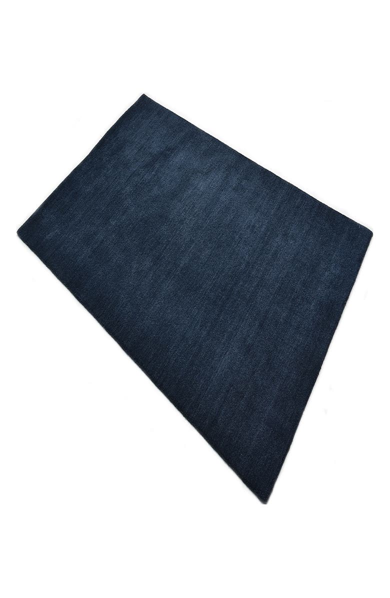 Solo Rugs Zayn Handmade Wool Blend Area Rug, Alternate, color, Blue