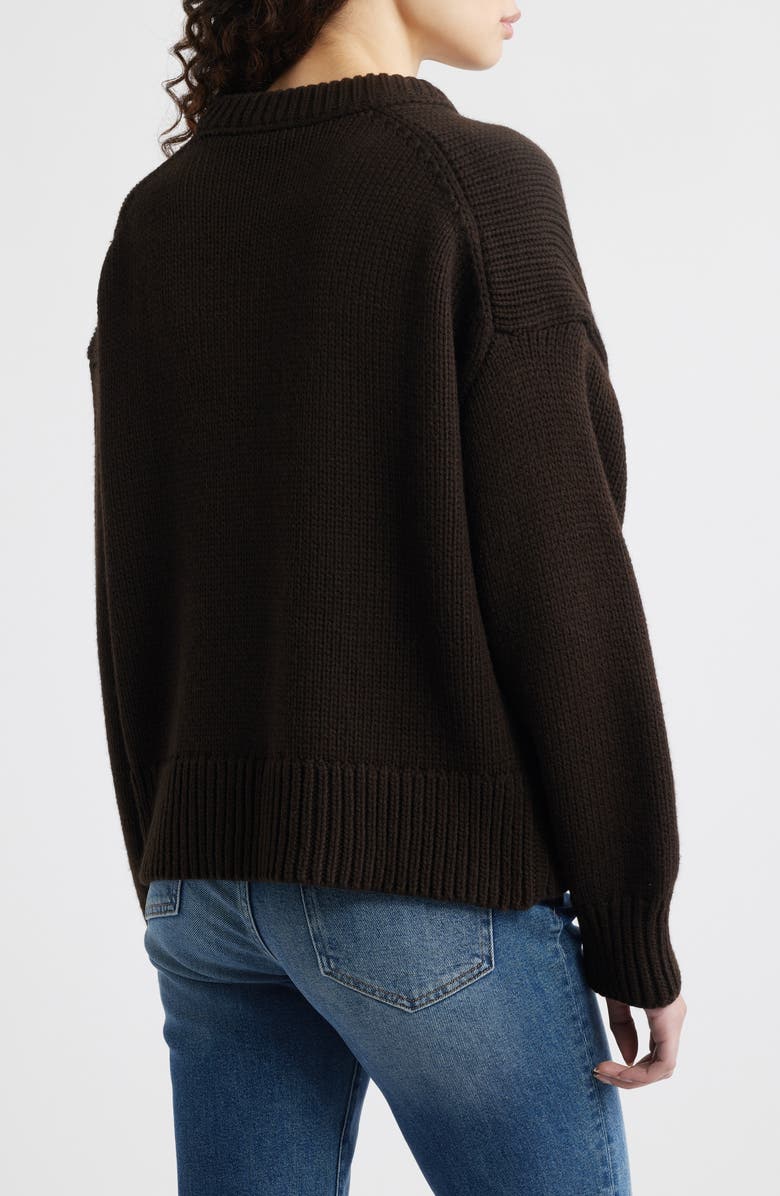 MANGO Chunky Knit Sweater, Alternate, color, Brown