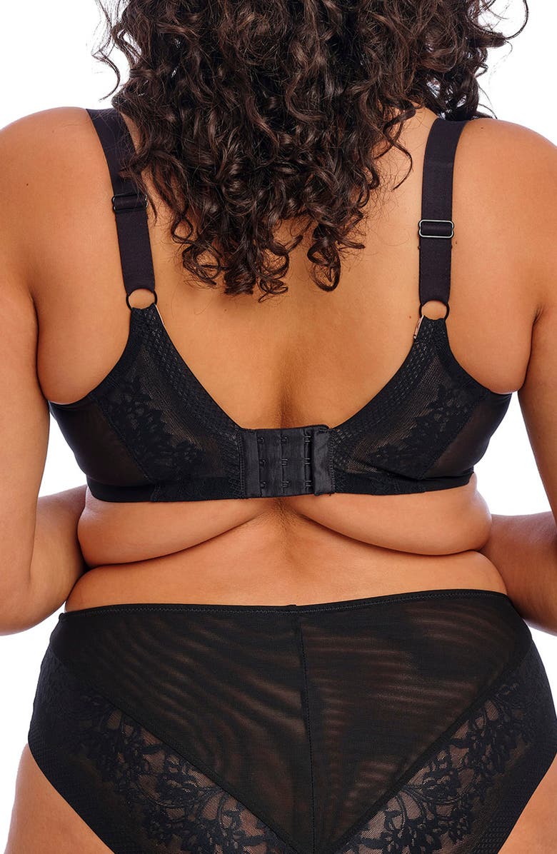 Elomi Nerina Underwire Plunge Bra, Alternate, color, Black