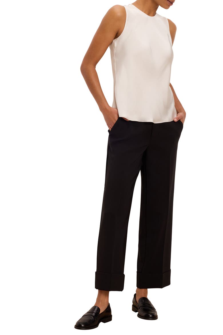 Day Gloss Woven Tank, Alternate, color, COCONUT