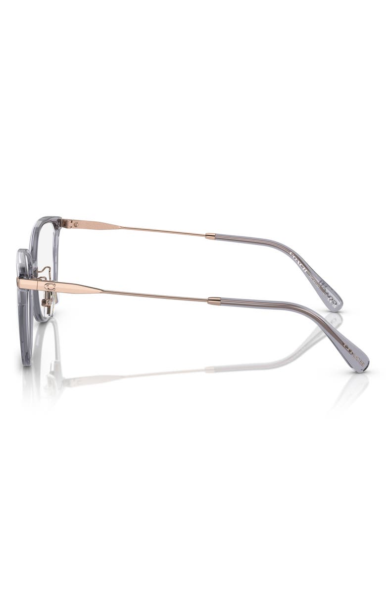COACH 55mm Square Optical Glasses, Alternate, color, Transparent Purple / Demo Lens