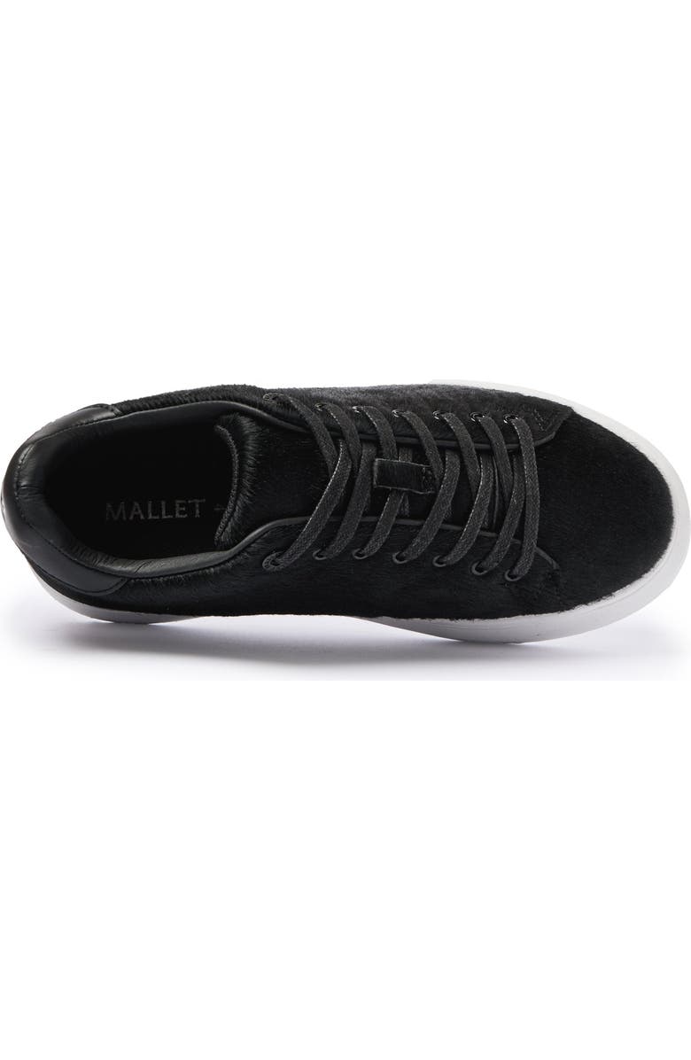 MALLET Pony Hair Low-Top Platform Trainers, Alternate, color, Black