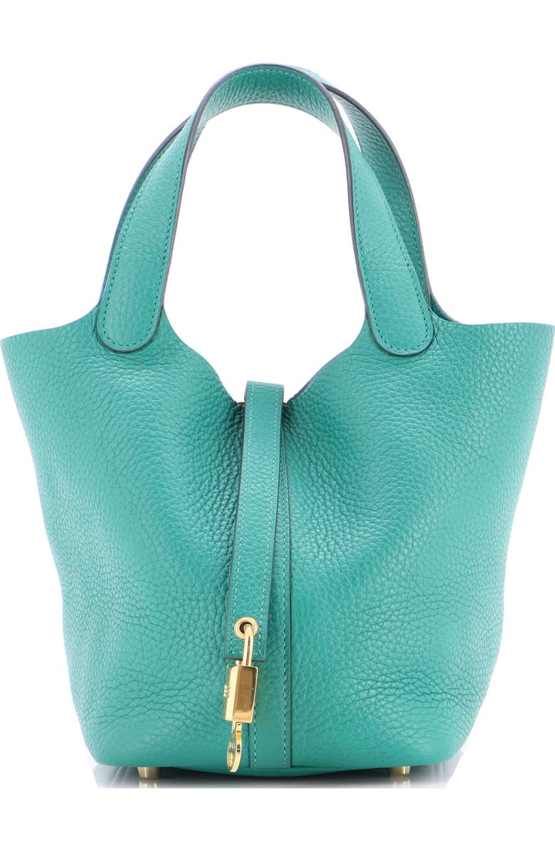 Pre-Owned Hermes Picotin Lock Bag Clemence PM, Main, color, Vert Vertigo