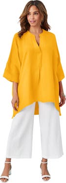 Jessica London Hi Low Linen Tunic