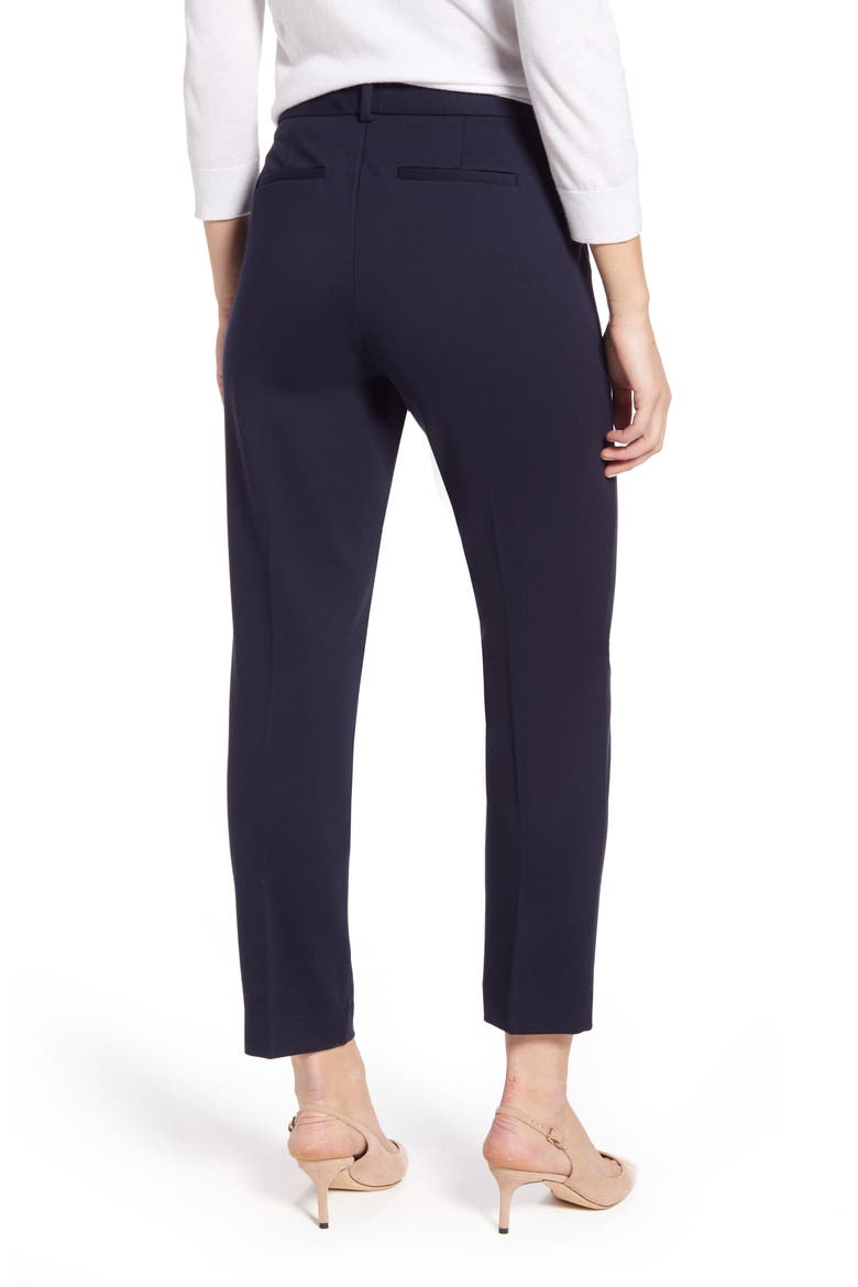 Slim Leg Tech Ponte Ankle Pants, Alternate, color, CLASSIC NAVY