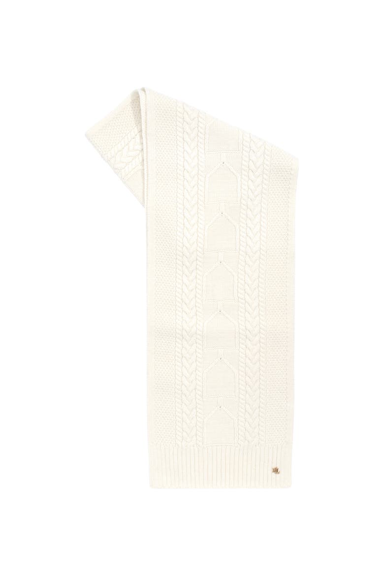 stirrup cable scarf, Alternate, color, cream