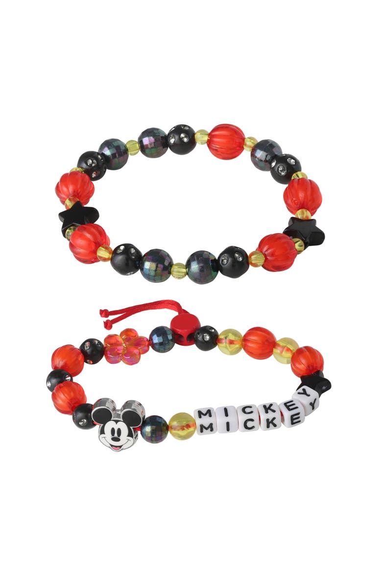 Mickey Mouse Bracelet Set for Girls 2-Piece Official License, Main, color, Black