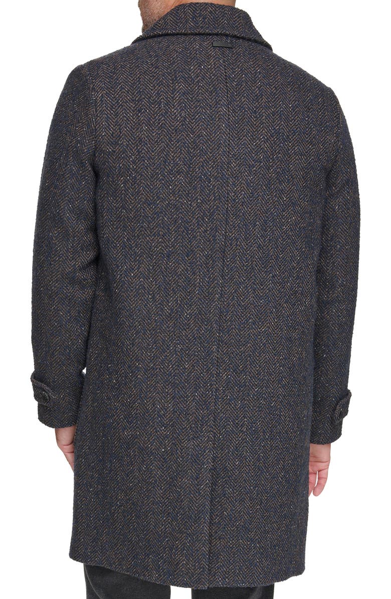 Andrew Marc Wexford Herringbone Wool Blend Overcoat, Alternate, color, 