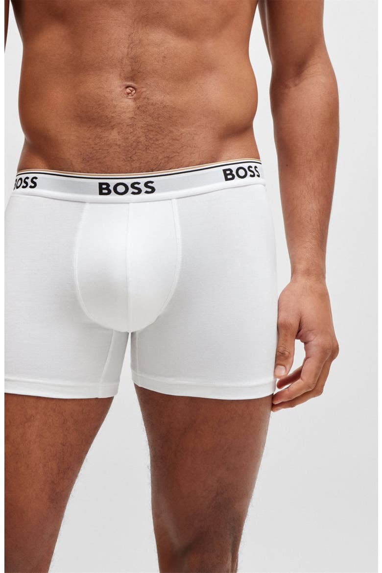 3-Pack Power Stretch Cotton Boxer Briefs, Alternate, color, WHITE