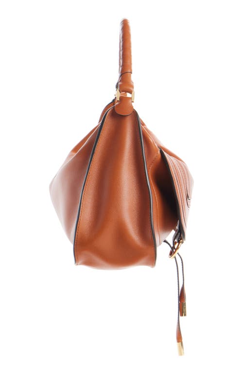 Chloé Small Marcie Leather Shoulder Bag In Brown
