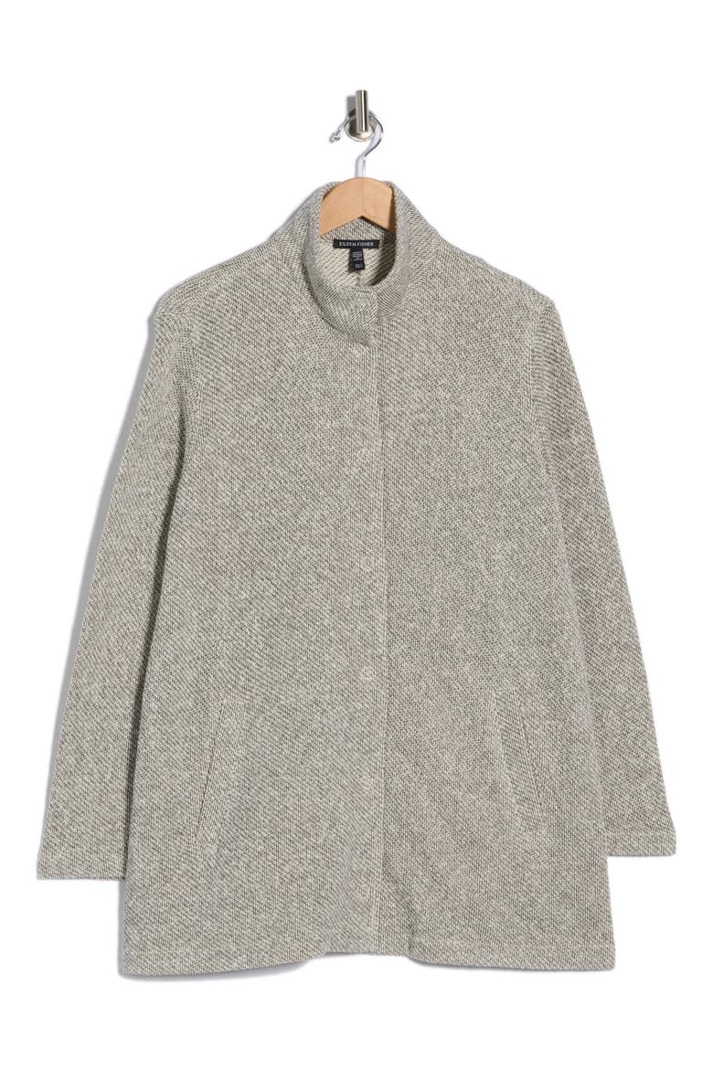 Stand Collar Organic Cotton Jacket, Alternate, color, ASH