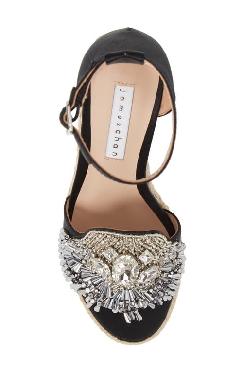 James Chan Maxim Platform Wedge Sandal In Black