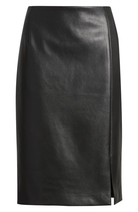 Faux Leather Pencil Skirt