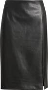 Tahari ASL Faux Leather Pencil Skirt