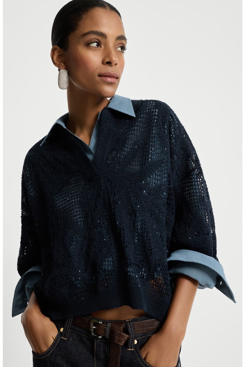 Dazzling water lilies polo, Alternate, color, Blue