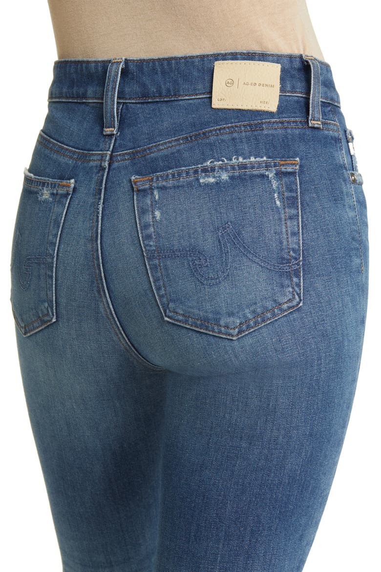 Mari High Waist Slim Straight Leg Jeans, Alternate, color, 14 YEARS METAPHOR