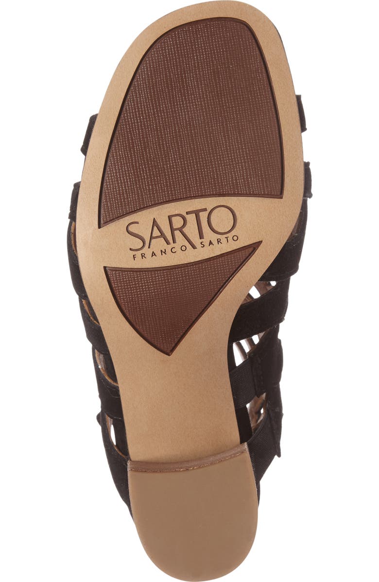 SARTO by Franco Sarto Connie Block Heel Cage Sandal, Alternate, color,
