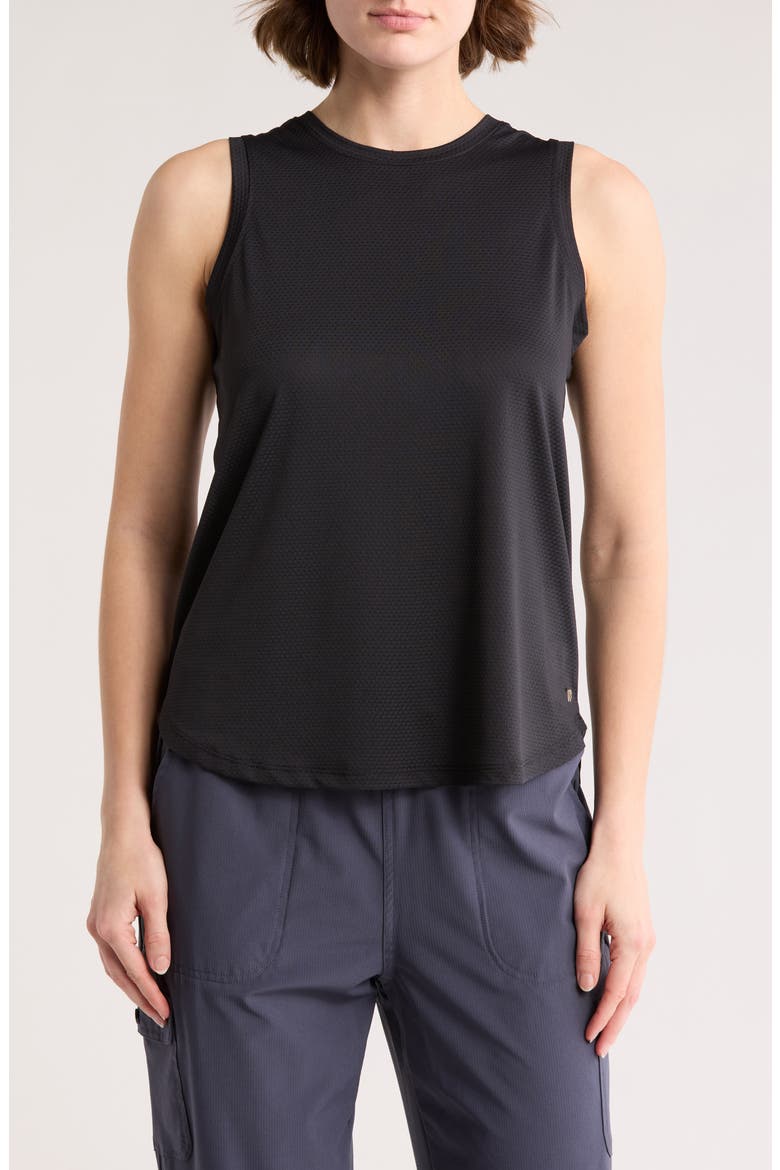 Lily Performance High-Low Tank, Main, color, BLACK