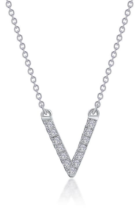 Pavé V-Pendant Necklace