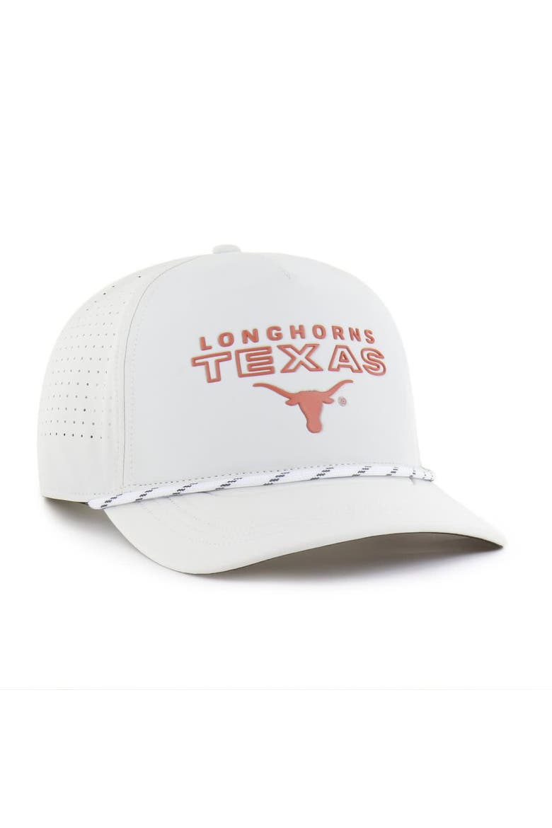 Men's '47  White Texas Longhorns Forward Vent Hitch Rope Adjustable Hat, Alternate, color, White
