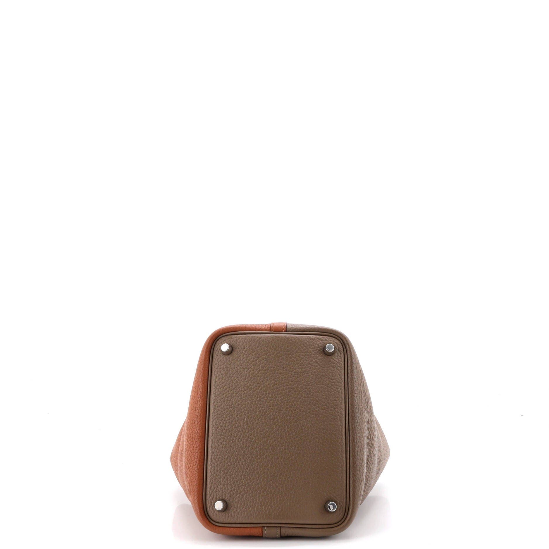 Picotin Lock Bag Tricolor Clemence PM, Alternate, color, Brown