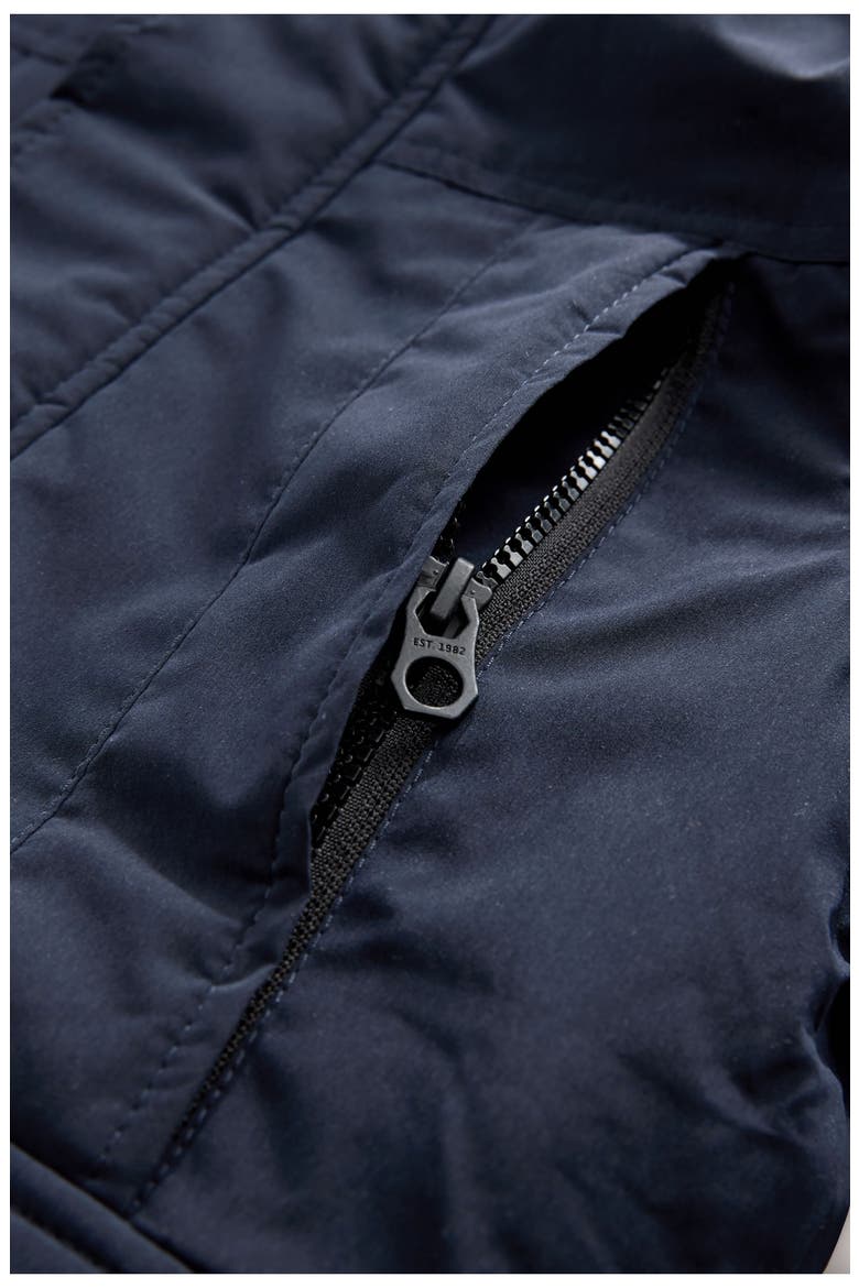 Kids Water Resistant Faux Fur Trim Insulated Coat, Alternate, color, BLUE