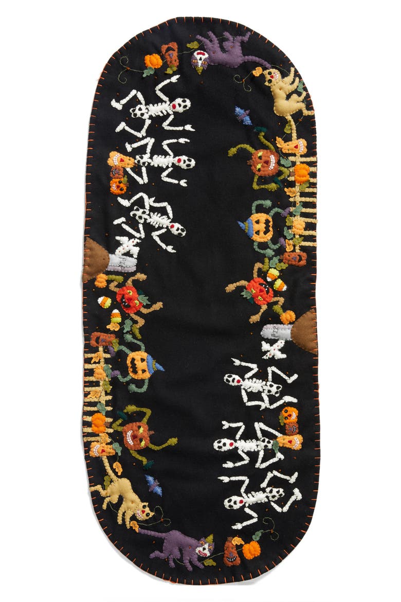 Halloween Table Runner, Main, color, BLACK/ MULTI