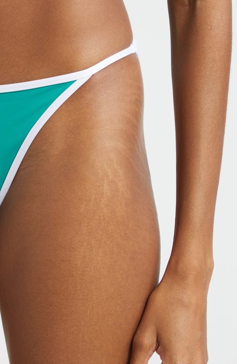 Sporty & Rich Kate Contrast Swim Bottoms, Alternate, color, Spring Green