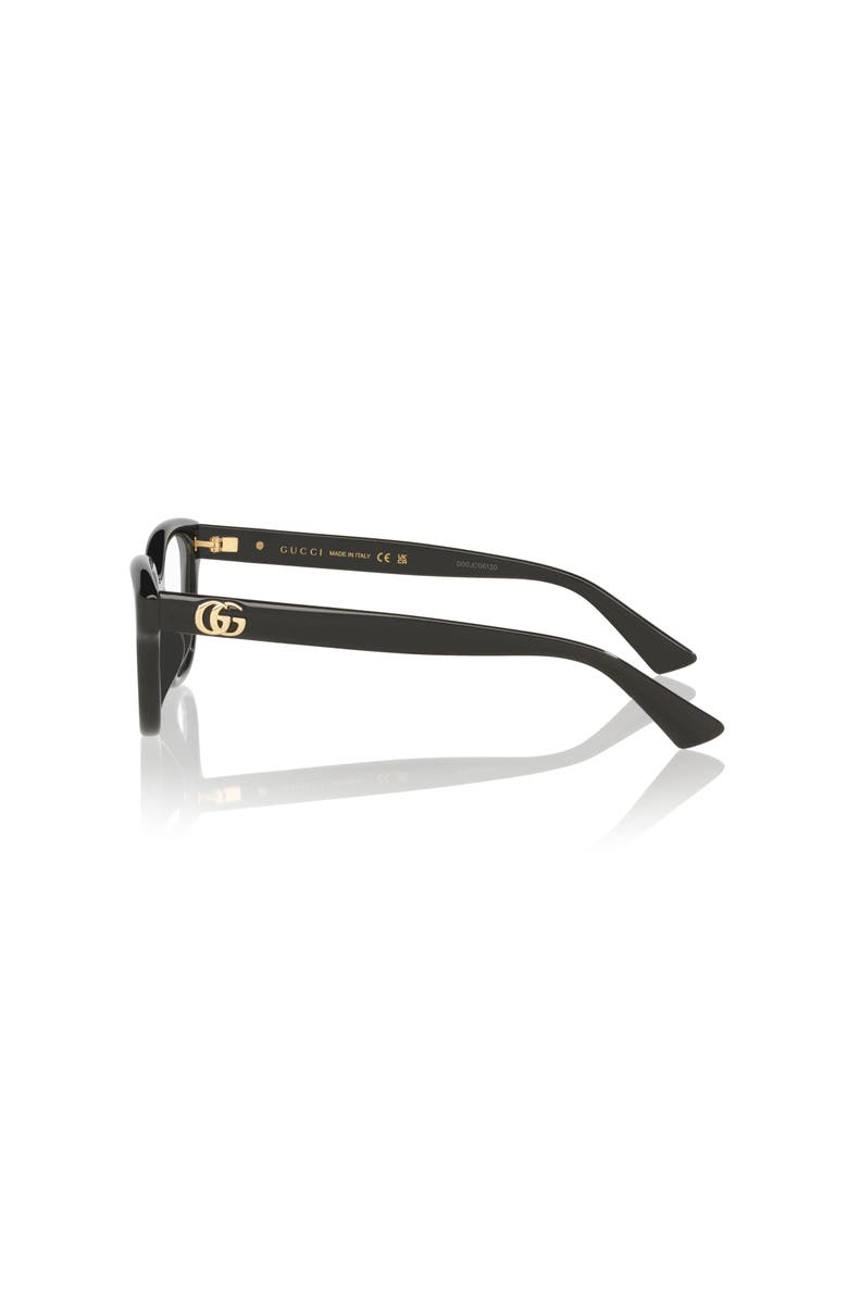 Gucci 52mm Rectangle optical glasses, Alternate, color, Black