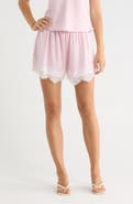 WAYF Lace Trim Pull-On Shorts