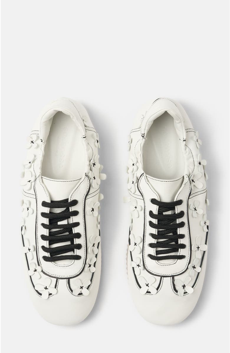 SCAROSSO Spring-Inspired Silhouette Sneakers, Alternate, color, White - Calf