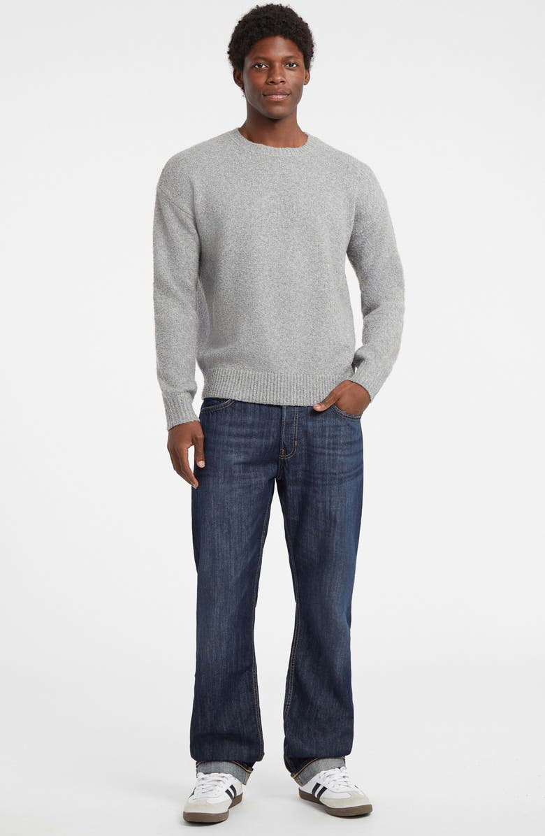 GUESS JEANS Bouclé Crewneck Sweater, Alternate, color, Grey