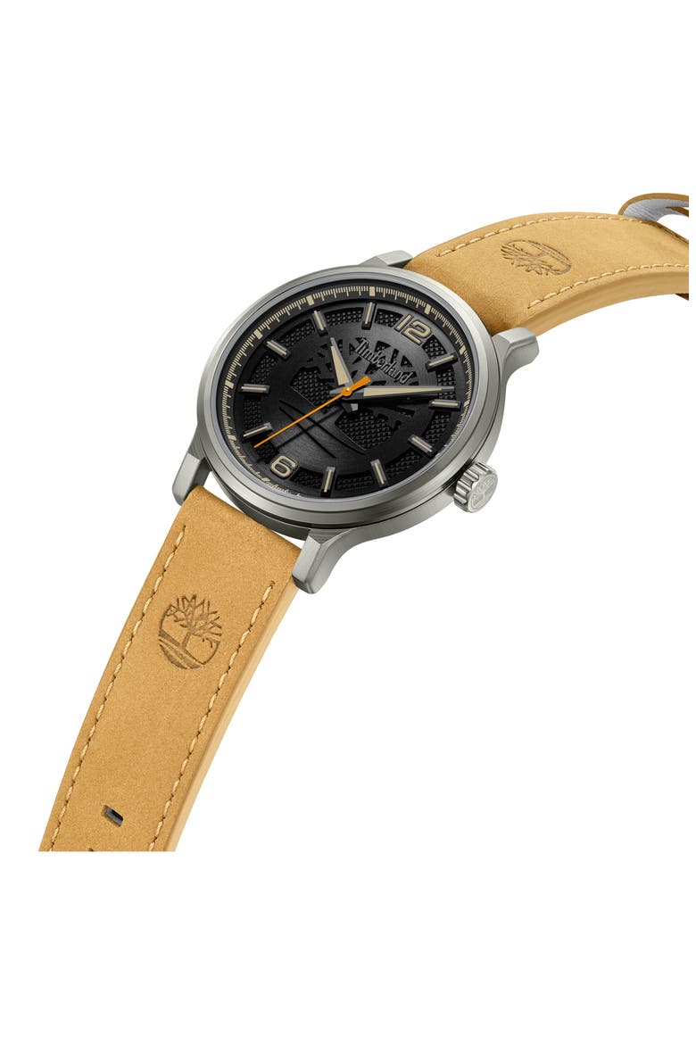 Driscoll Leather Strap Watch, 43mm, Alternate, color, TAN / BROWN LIGHT