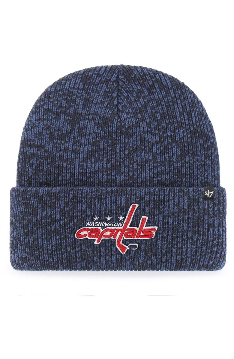 '47 Men's '47 Navy Washington Capitals Brain Freeze Cuffed Knit Hat, Main, color, Navy