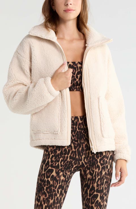 Haven Faux Shearling Zip Front Jacket
