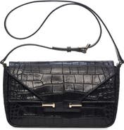TOM FORD Small Aube Croc Embossed Leather Shoulder Bag