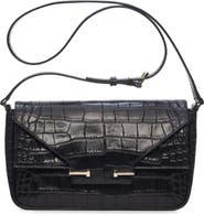 TOM FORD Small Aube Croc Embossed Leather Shoulder Bag