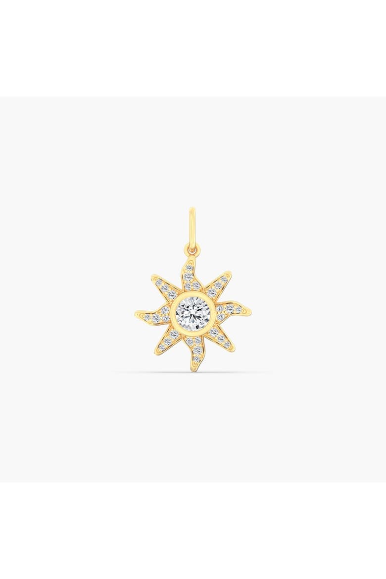 Sun Lab Diamond Pendant Charm in 14K, Main, color, Yellow Gold