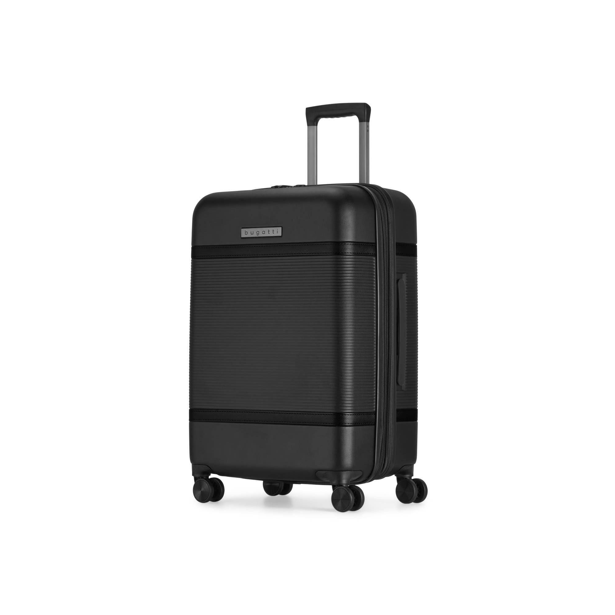 bugatti Wellington Hardside Medium Luggage with TSA Lock, Alternate, color, Black