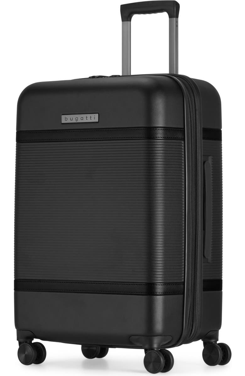 bugatti Wellington Hardside Medium Luggage with TSA Lock, Alternate, color, Black