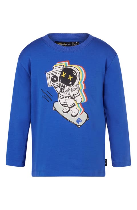 Kids' Christmas T-Rex Long Sleeve Graphic T-Shirt (Toddler, Little Kid & Big Kid)