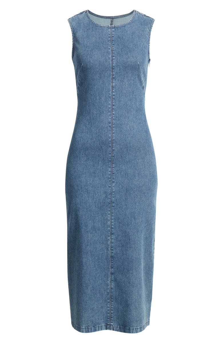 rag & bone Jasmine Denim Midi Tank Dress, Alternate, color, Waverly