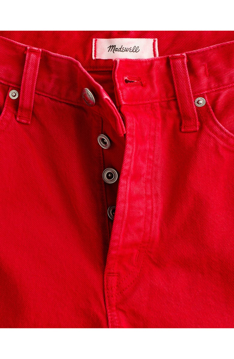 Madewell Low Slung Baggy Crop Jeans, Alternate, color, Varsity Red