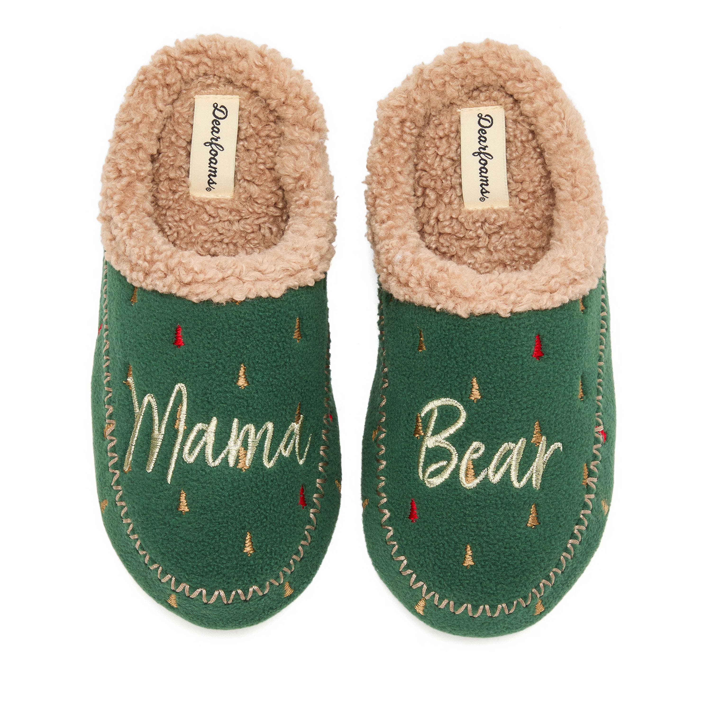 DEARFOAMS Mama Bear Clog Slipper, Main, color, Spruce