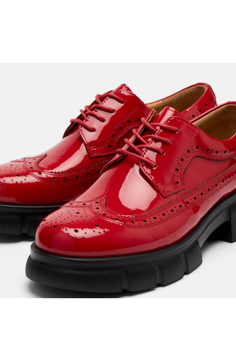MARC NOLAN Ms. Alexander Leather Lug Wingtip Derby, Alternate, color, Red